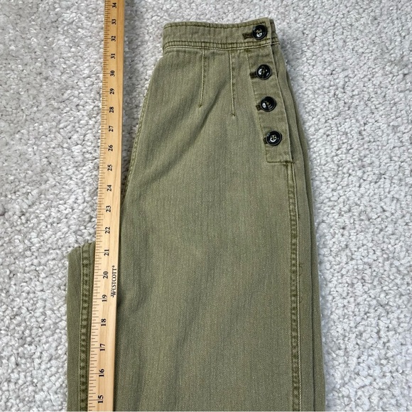 Free People Clean Mod Utility Crop Pant RAW HEM size 2 | 24w boho earthy cropped - Picture 8 of 10
